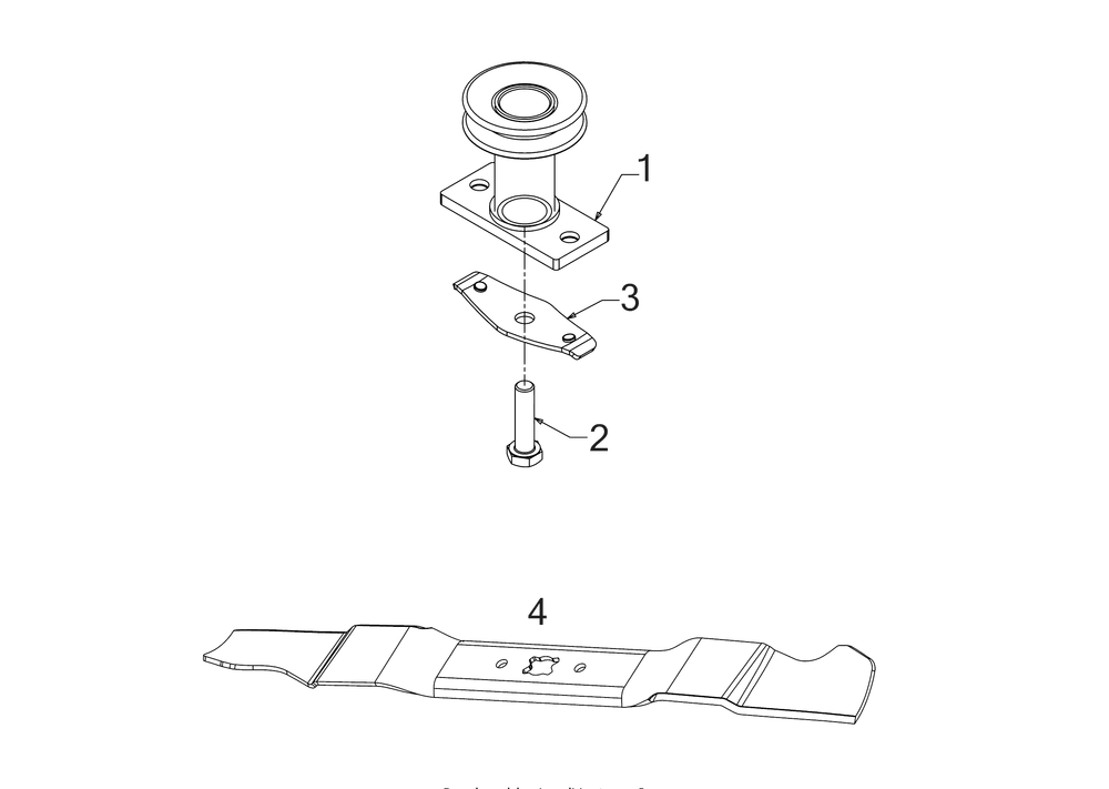 Blade Diagram and Parts List for SC500HW (12ABD2M5710)(2017) Cub Cadet Lawn Mower